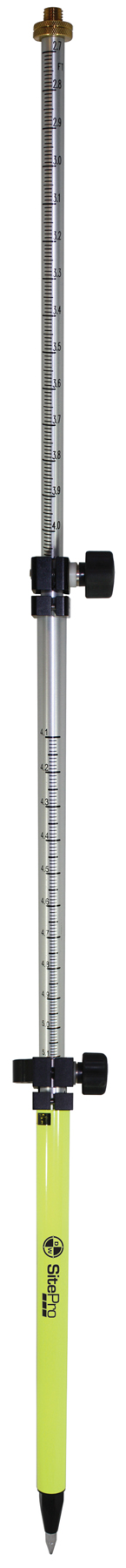 5.1-ft Mini Prism Pole, Flo-Yellow, 10ths/Metric
